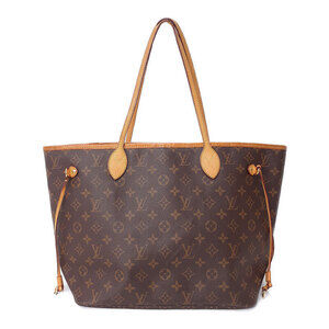 Louis Vuitton Monogram Leather Brown Neverfull Tote Bag